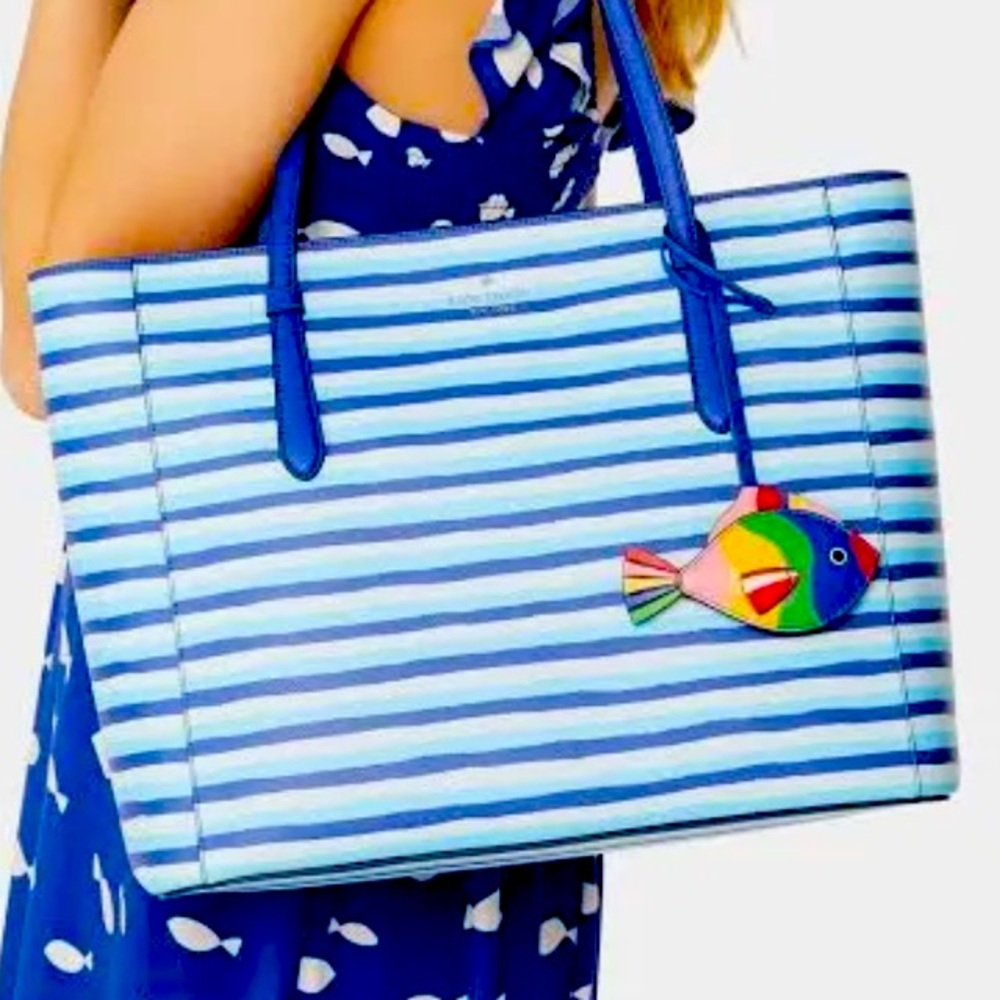 Kate Spade Schuyler Wave Stripe Bag & Matching Wallet
